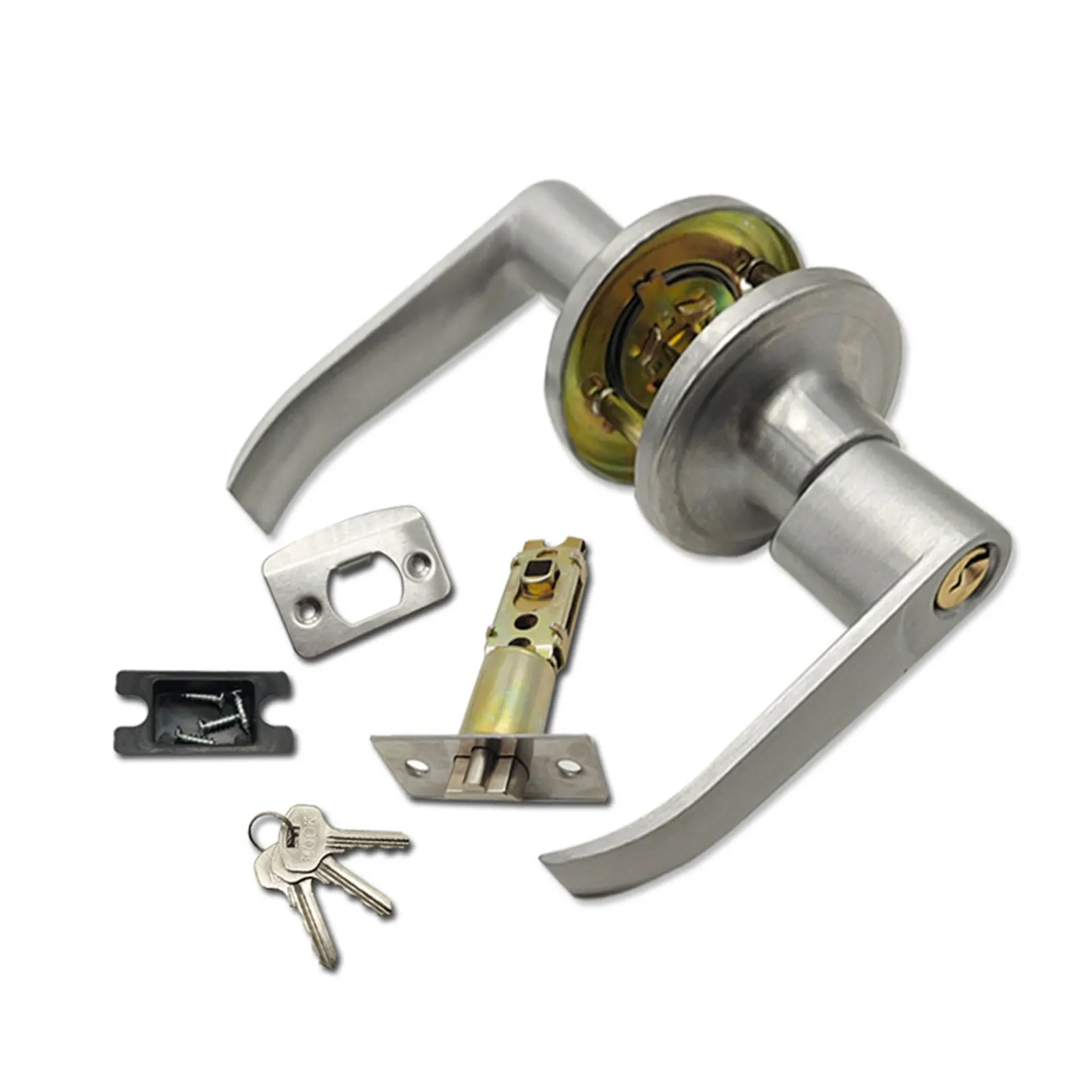 

Rust-Proof Room Door Handle Lock Set With Keys For Privacy Door Handle Lock Can Be