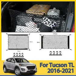 Car Boot Trunk Net For Hyundai Tucson TL 2016-2021 2017 2018 2019 Luggage Mesh Nylon Bag Storage Rear Back Cargo Car Accessories