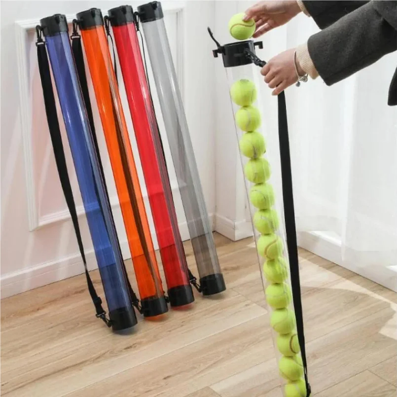 ที่เก็บลูกพิคเคิลบอลแบบหลอด ความจุขนาดใหญ่ น้ำหนักเบา สำหรับผู้ชาย ผู้หญิง และผู้เริ่มต้น เล่นเทนนิส