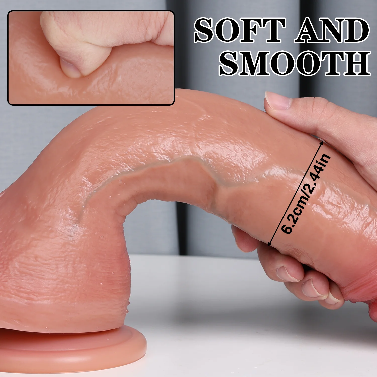 Realistic Skin Feeling Penis Soft Sexy Huge Dildo Female Masturbator Suction Cup Dildos for Women Large Dick Sexy Adult Sex Toys view 4