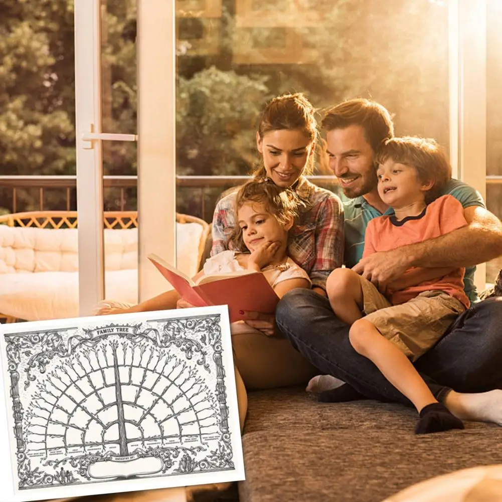 Family Tree Diagram Empty Poster Unique Gift For All Occasions Canvas Genealogy Poster DIY Canvas Wall Hanging Family Tree Chart