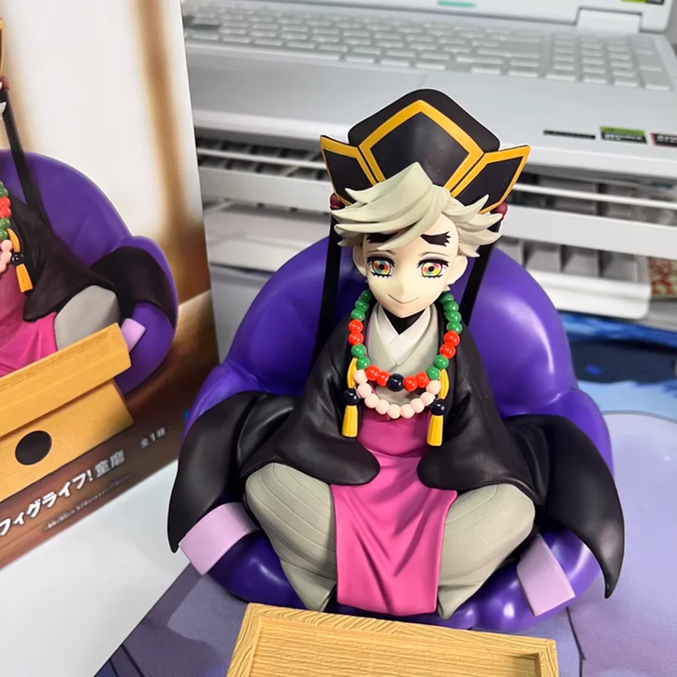 

10cm Anime Demon Slayer Figure Yaiba Childhood Douma Sitting Posture Action Figure PVC Model Doll Collection Toy Gift Kids Mo