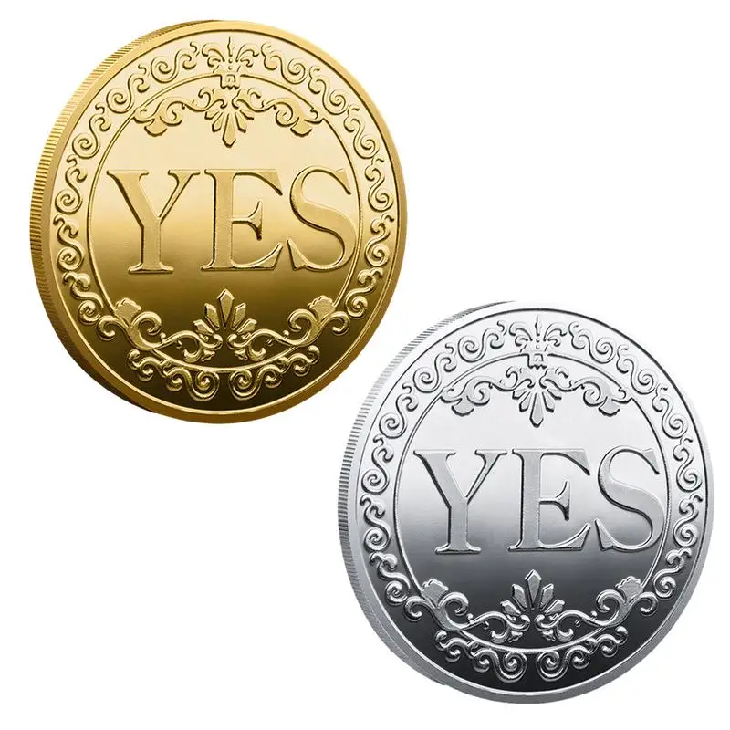 Yes Or No Challenge Coin Collection Coin 3D Embossed Decision Maker Lucky Diameter 40mm Commemorative Coinss Collection