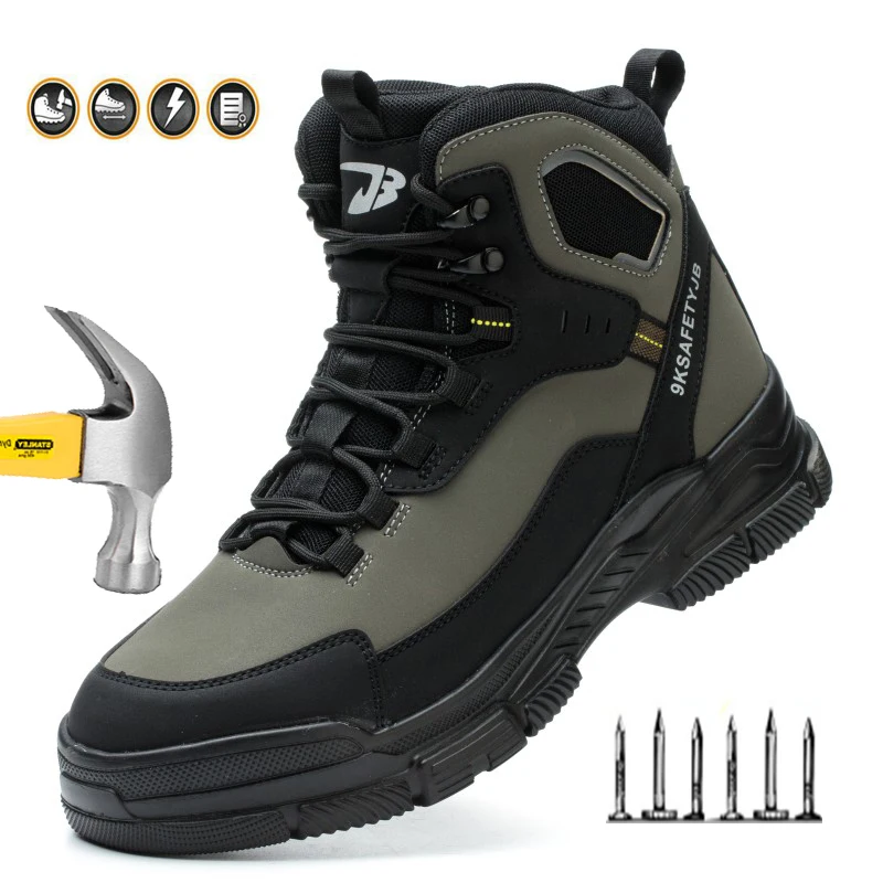 Men Work Sneakers Indestructible Shoes Work Safety Shoes With Steel Toe Cap Puncture-Proof Male Security Protective Shoes