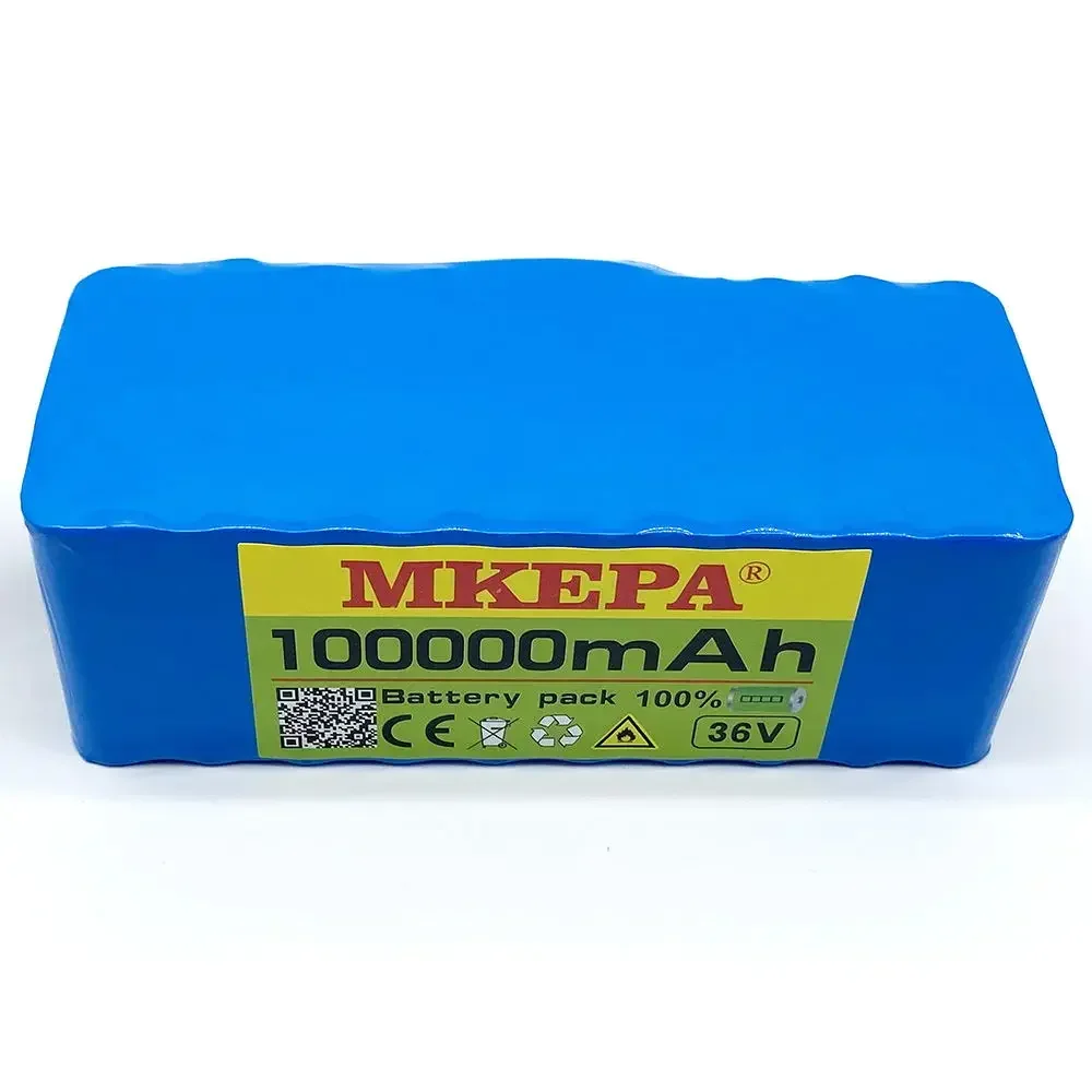 Mkepa-batería de litio 18650 10S4P, 36V, 100000mAh, para bicicleta eléctrica, 750w-w con BMS