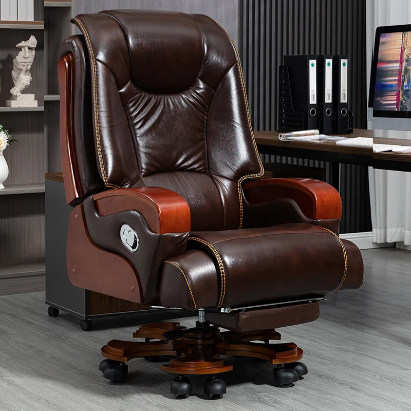 

Relax Chair Makeup Work Pc Room Living Chairs Leather Office Armchairs Ergonomic Backrest Furniture Swivel Writing Footrest