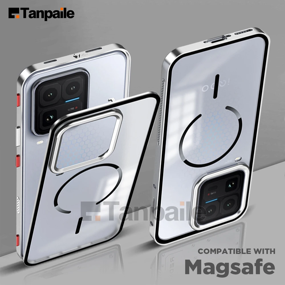 

Ultra-Thin Aluminum Metal Case for VIVO iQOO 15 Ultra Compatible For Magsafe (Magnetic Charging) Metal Frame (Combined)