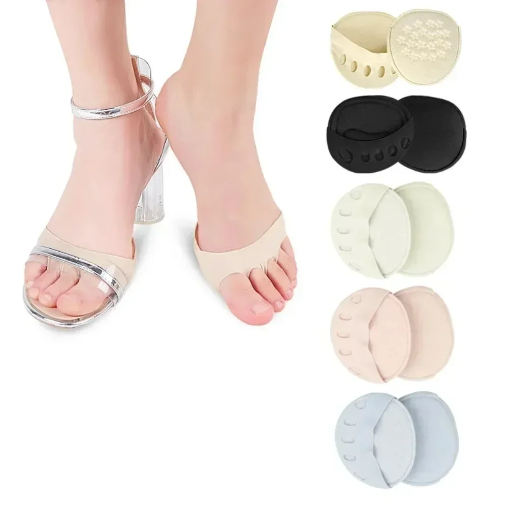 

4Pcs=2Pairs Invisible High Heels Insoles Gel Protector Foot Bunion Five Toes Forefoot Half Yard Pads Pain Relief Foot Care Tools