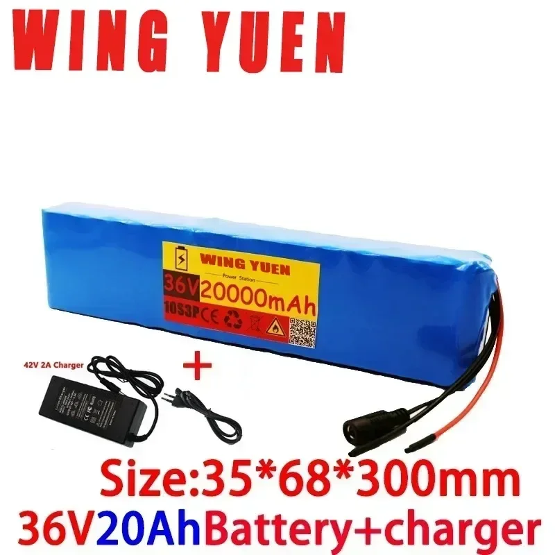 

36V battery 10S3P 20Ah 42V 18650 lithium-ion battery pack for ebike electric power lithium battery, with 20A BMS 500W