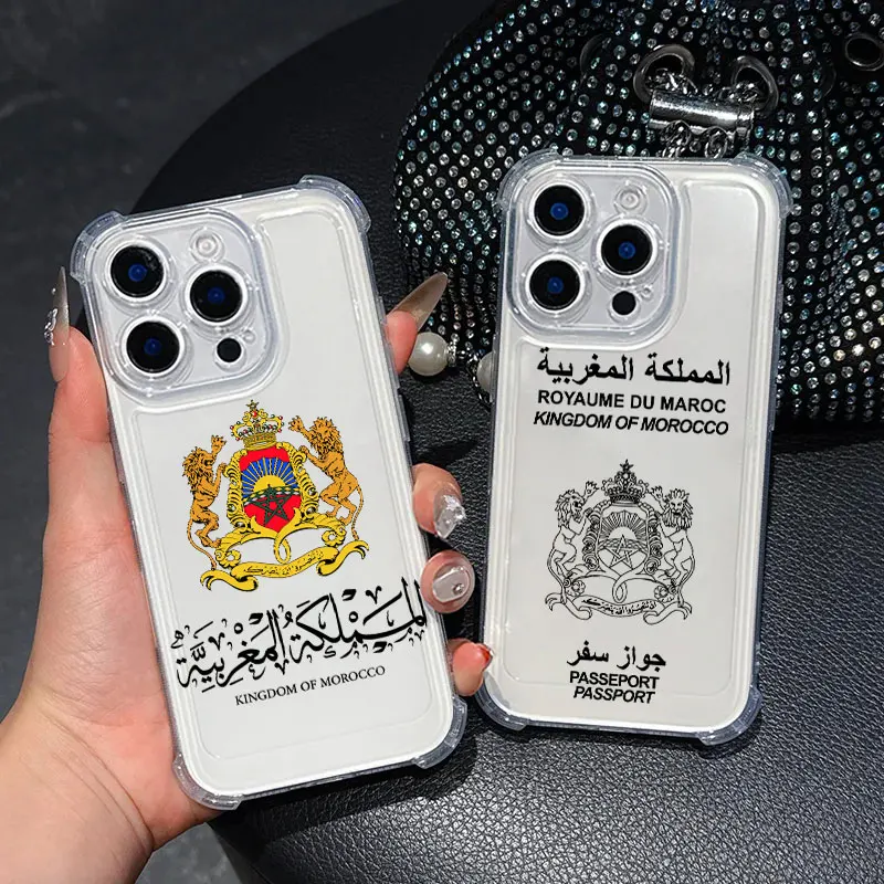 

Morocco Flag Passport Coat Phone Case For Samsung Galaxy A57 A56 A36 A37 A55 A54 A52 A35 A17 A16 A15 A07 A06 5G Soft Clear Cover
