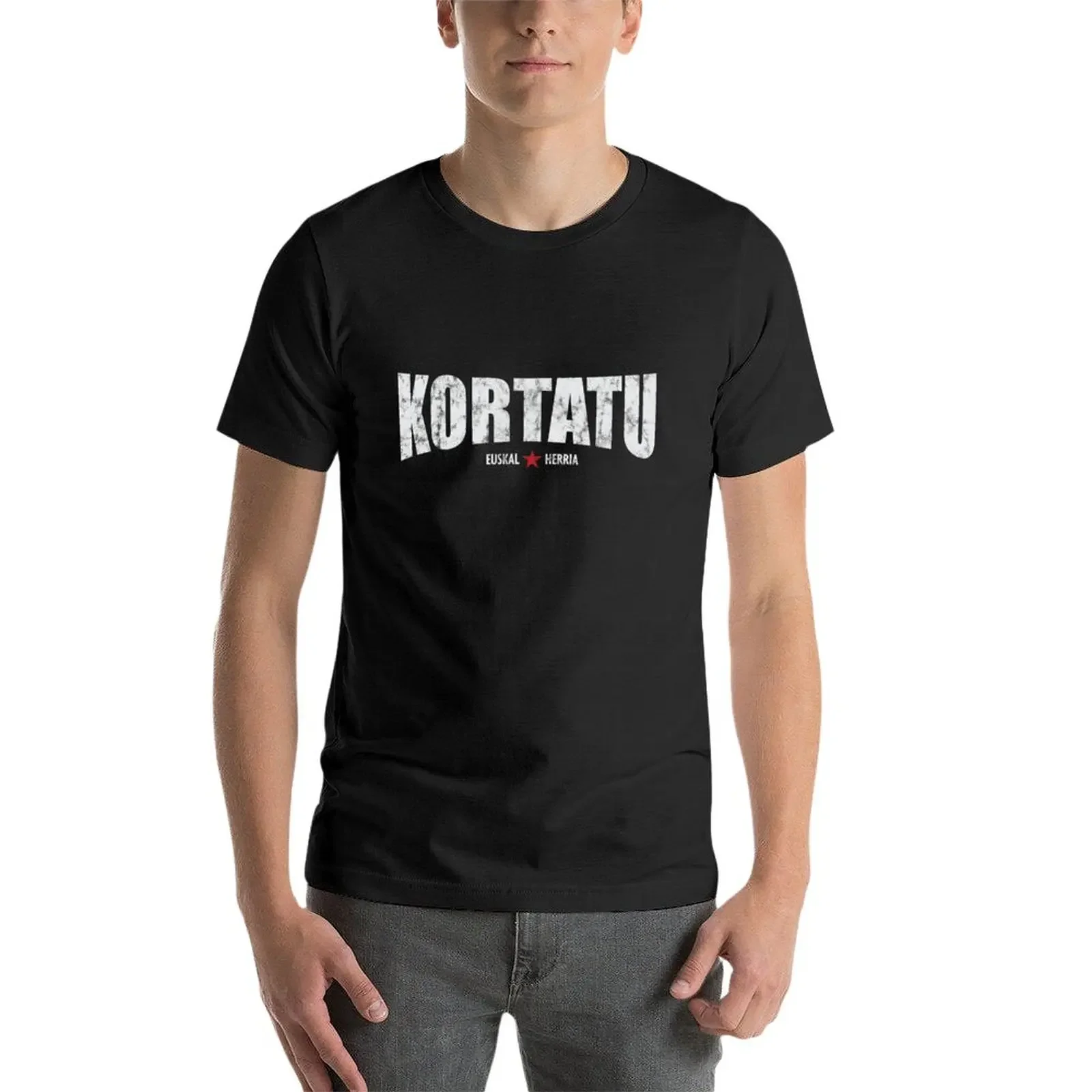 Kortatu-Camiseta estampada de animales para hombre, tops de verano