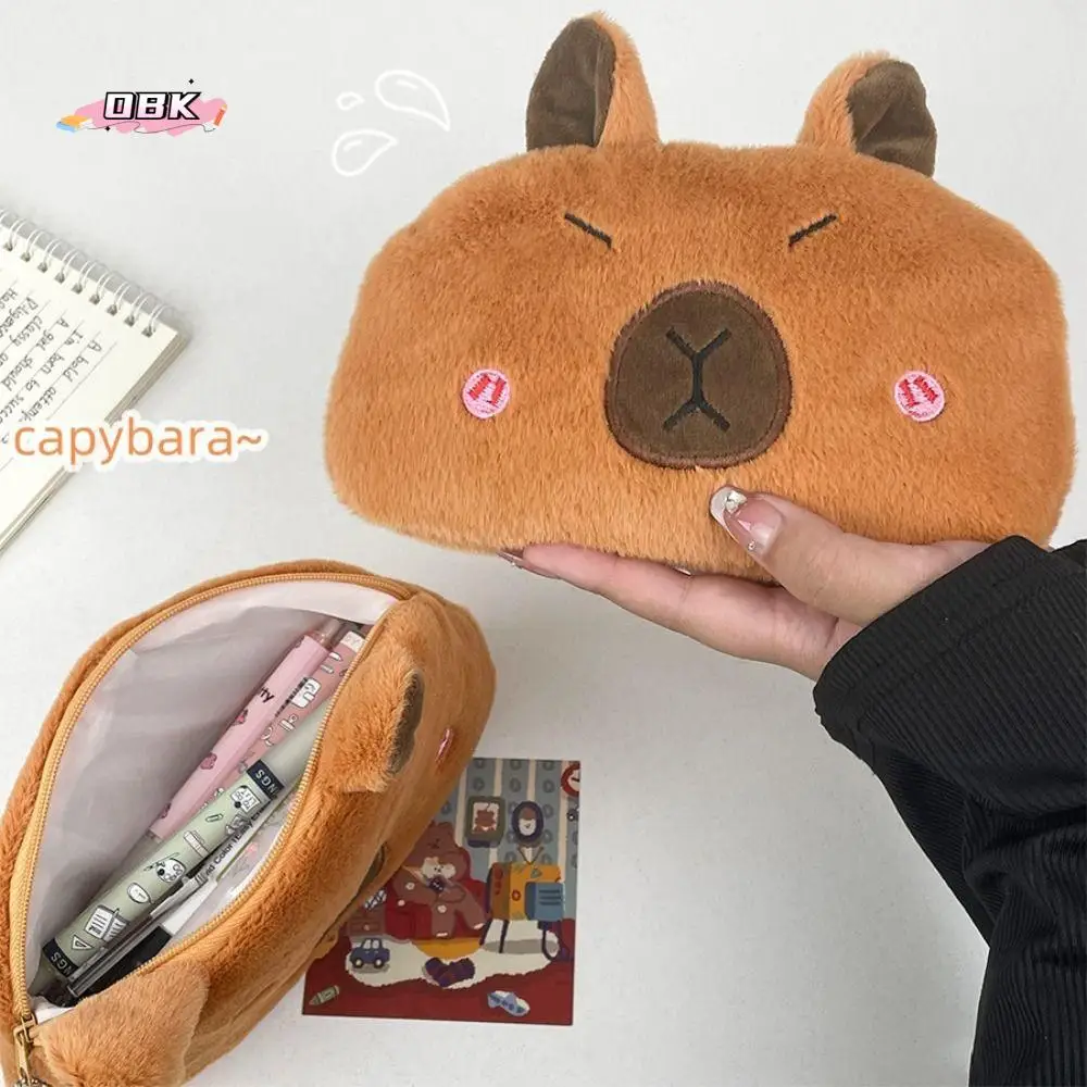 

Guinea Pig Capybara Plush Pen Bag Plush Doll Stuffed Capybara Plush Pencil Case Animal Large Capacity Guinea Pig Pen Pouch