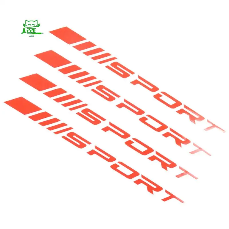 

A22E-Sport Decal Sticker Wheels Rims Racing Car Sticker Self Adhesive Car Door Rims Wheel Hub Decal Accessories 4PCS , Red