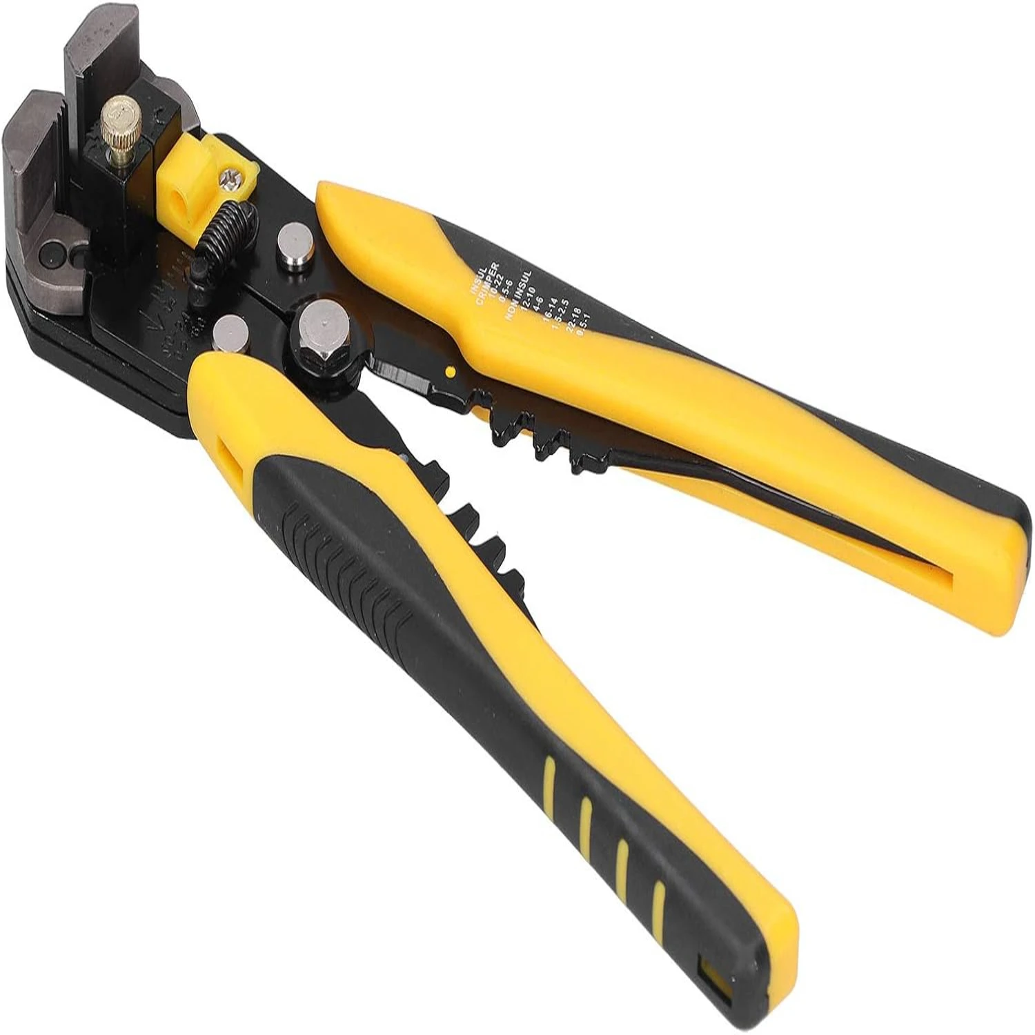 Comfortable Ergonomic HSD1 Handle Wire Stripper for Precise Crimping, Stripping, and Cutting Wire - Professional Grade 3-in-1 Pl