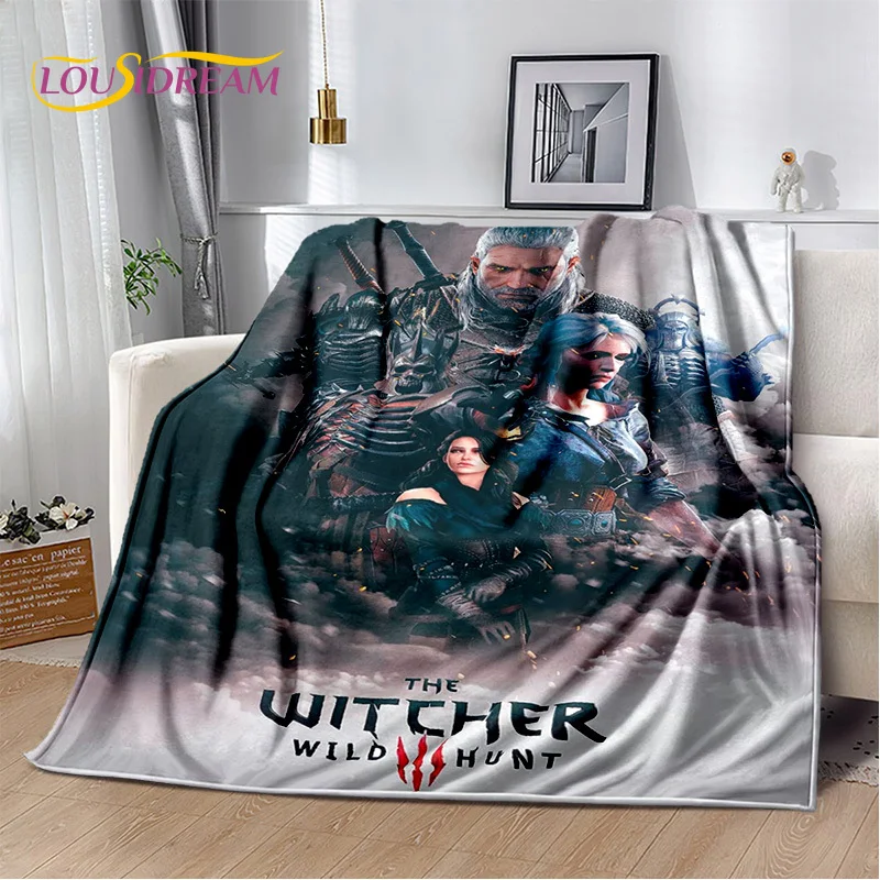 

HD The W-Witcher Game Cartoon Soft Blankets,Keep Warm Throw Blanket Comfortable Blanket for Picnic Beds Sofa Home Bedroom Gift