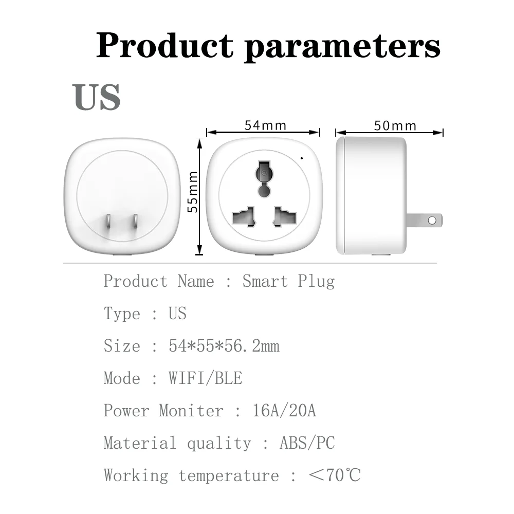 Tuya Smart Plug 16A Universal WiFi Socket Timer Socket Alexa Plug Remote Socket Smart Home Alexa Google Assistant