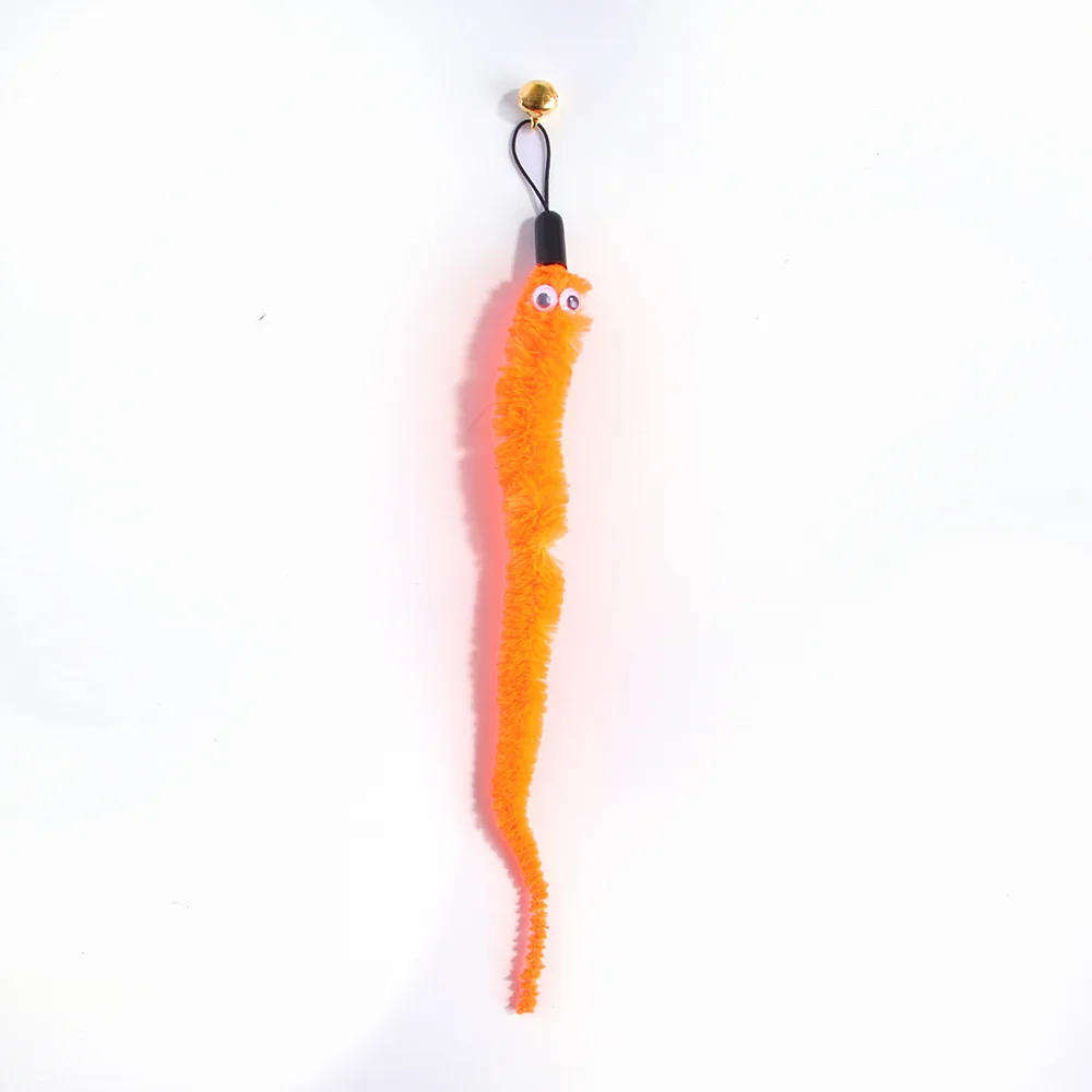 Retractable Pet Cat Caterpillar Feather Replacement Head Toy Set Funny Cat Stick Fishing Rod Cat Toys Interactive Pet Products