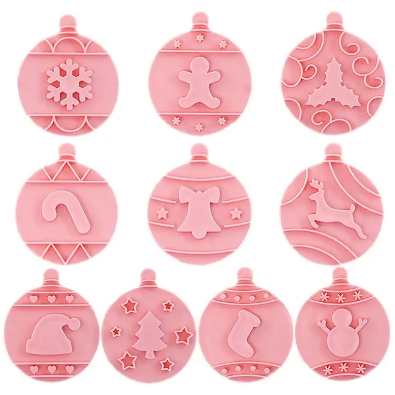 Cookie Stampers For Baking 10 Biscuits Pastry Cutter Set For Christmas Birthday Cookie Stampers For Baking Biscuits Cake