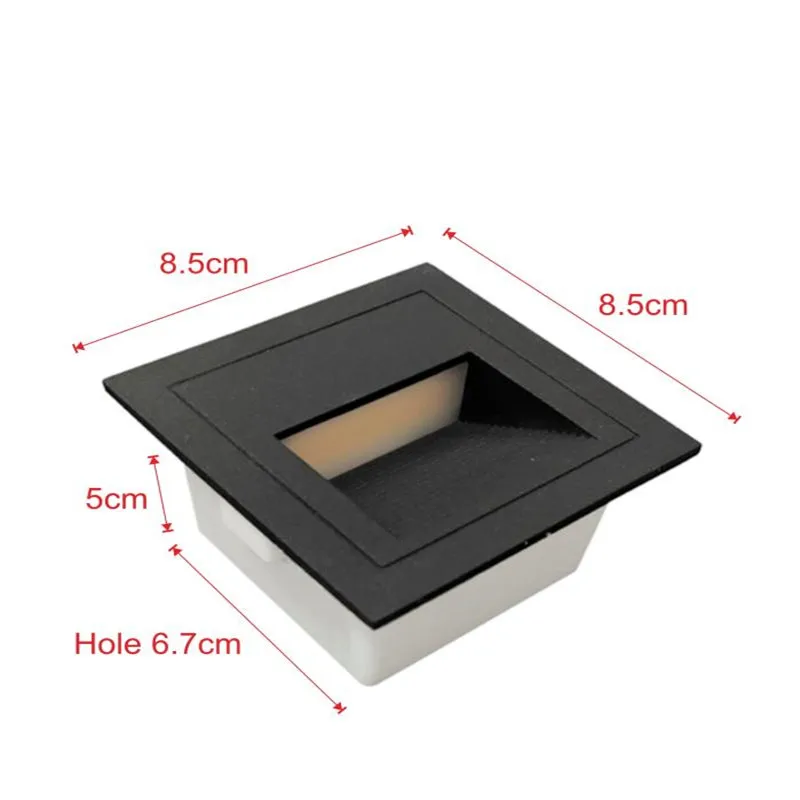 Recessed LED Wall Lamp IP65 Waterproof Garden Step Stair Light Indoor Staircase Stairway Corridor Lamp Aluminium