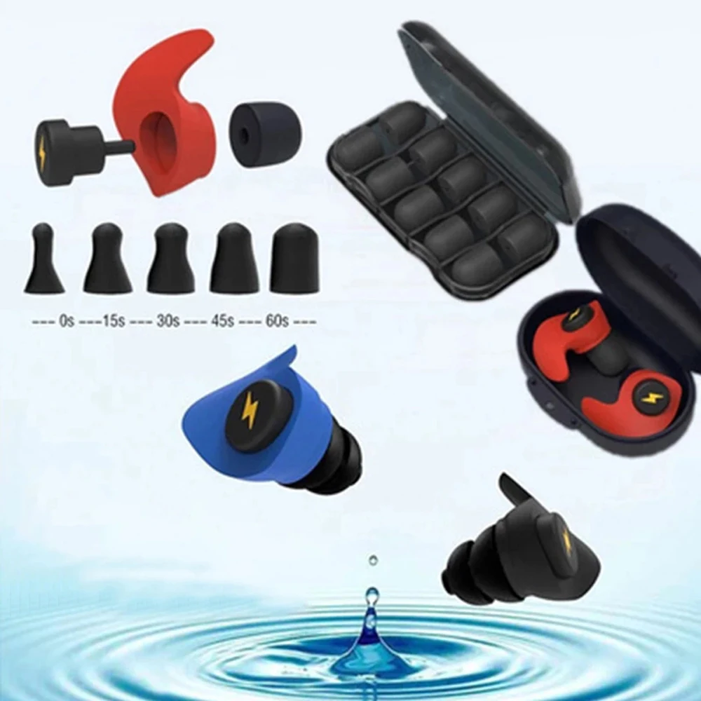 Sleep Silicone Ear Plugs Black Soundproof Soft Foam Sleeping Earplugs Tapones Oido Ruido Noise Reduction Filter For Ears Earplug