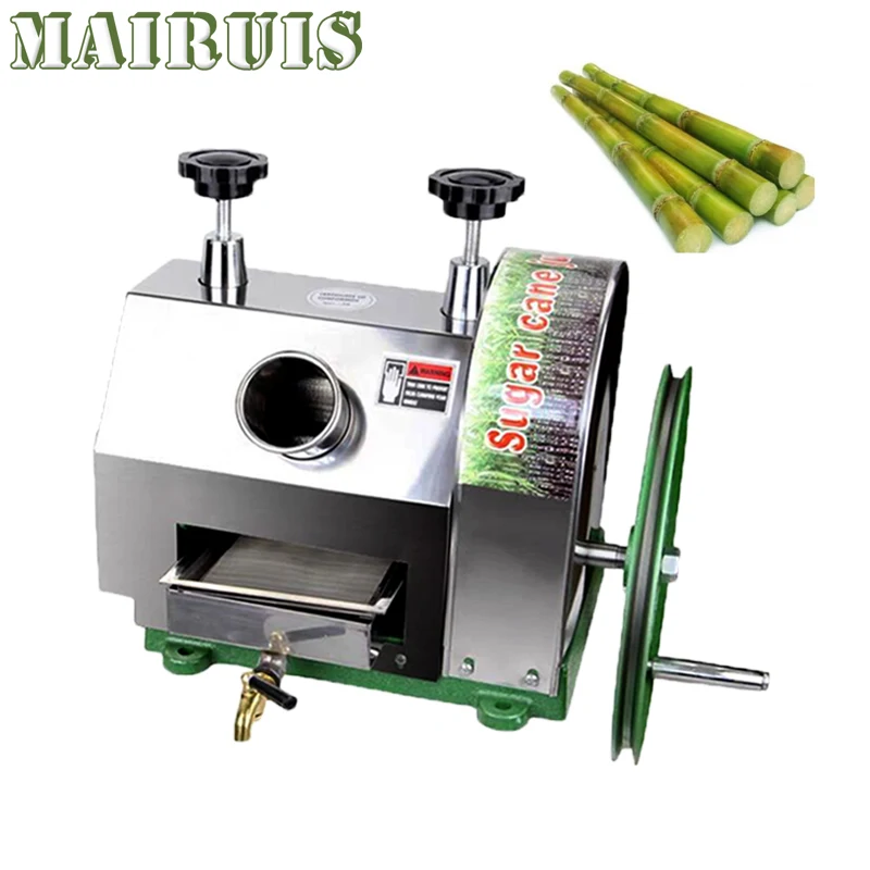 Portable Hand-Cranked Juicer Extrusion Sugar Cane Press Stainless Commercial Extractor Machine