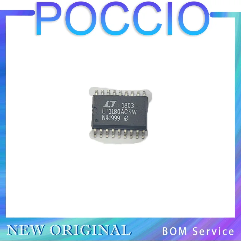 LT1180ACSW LT1180AISW LT1180 - Driver/Receptor duplo de baixa potência 5V RS232 com capacitores de 0,1uF