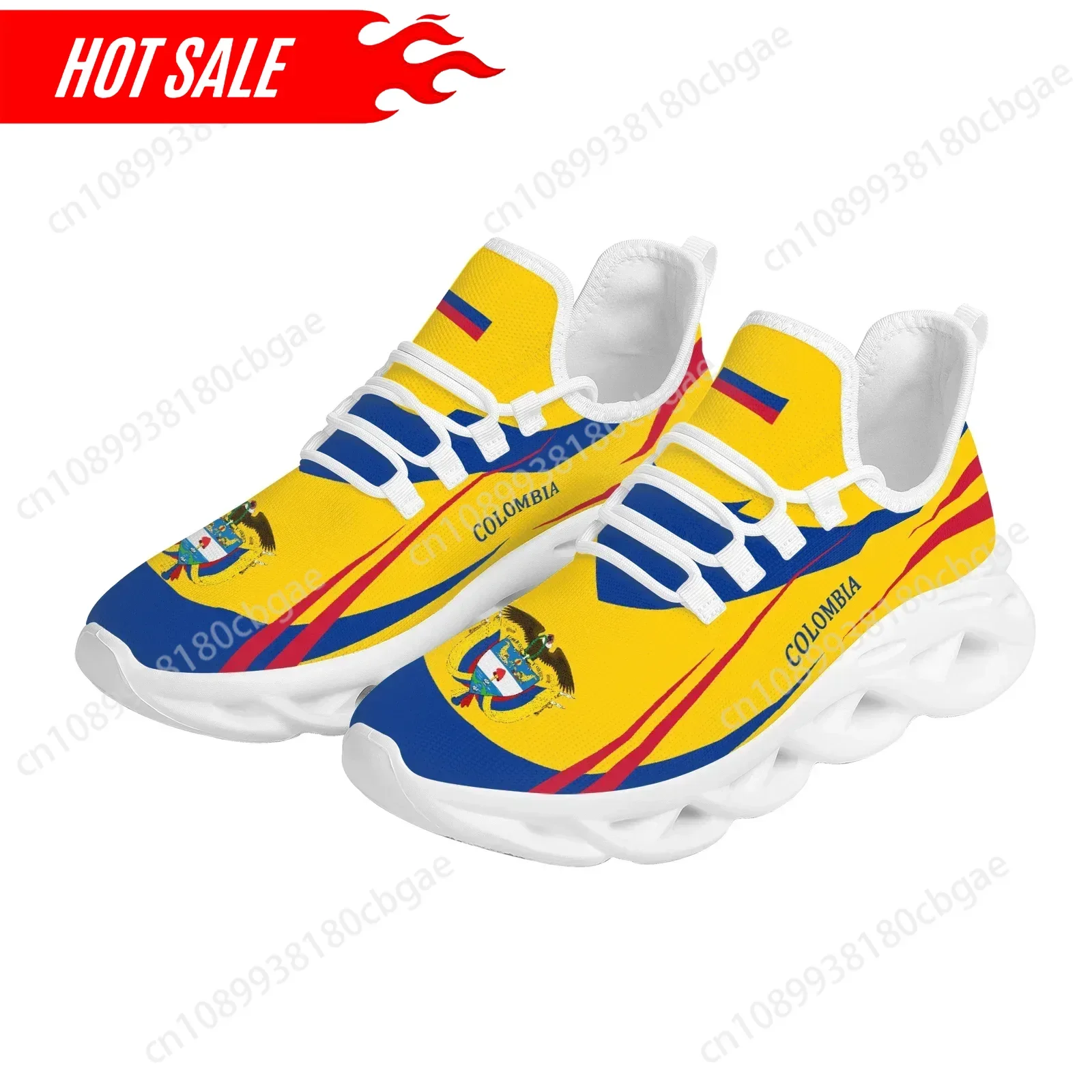 Scarpe da ginnastica traspiranti con design della bandiera cubana colombiana Scarpe con plateau stringate antiscivolo Scarpe vulcanizzate alla moda per studenti con stampa 3D