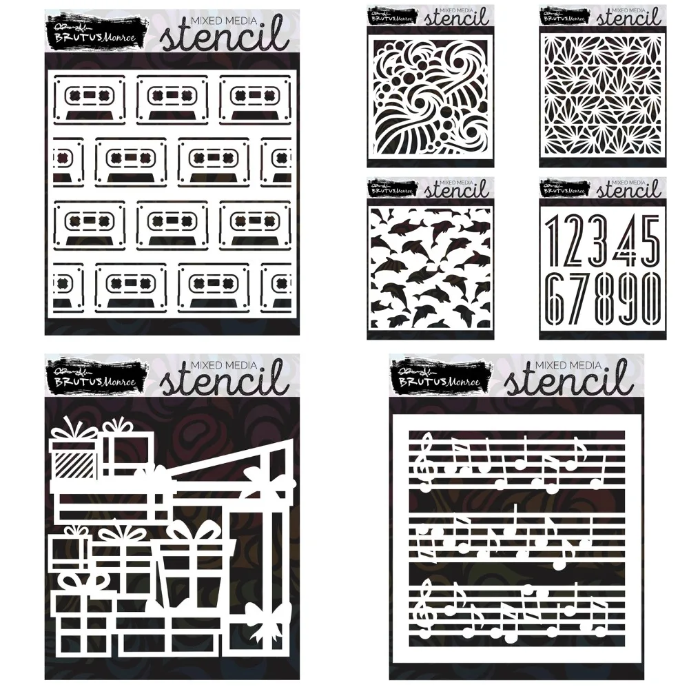 

Note Bone Butterfly and Musical Stencil Scrapbook Diary Decoration Stencil Embossing Template DIY Greeting Card Handmade