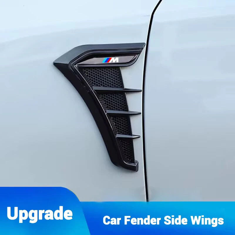 

2Pcs Carbon fiber Car Side Leafboard Sticker Flank Fender For BMW M Sport M2 M3 M4 M5 M6 E46 E90 E60 F10 F30 E39 E36 F20 E87 X3