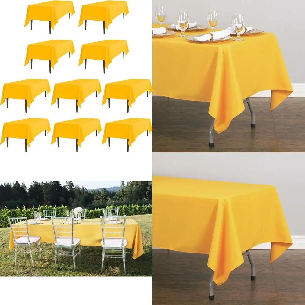 

Скатерти Gold 60x126 для 8 банкетных столов - устойчивые к пятнам и складкам полиэстеровые скатерти для свадеб и вечеринок