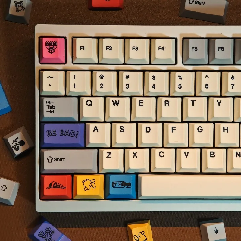 Rubrehose Themed Mechanical Keyboard Cherry Custom Keycaps High Density Virgin PBT Anti Shine Matte Surface PC Game Accessories