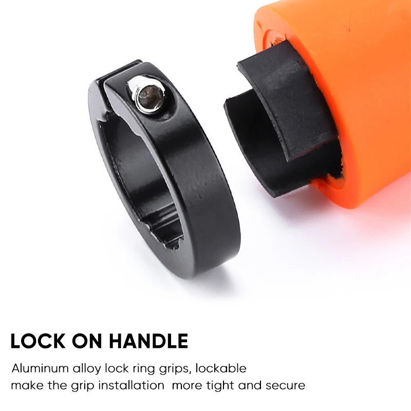 Lock on MTB Grips Durable Rubber Mountain Bike Grip Shock-absorption Bicycle Handles Non-slip Bike Handlebar Grip Bicycle Part