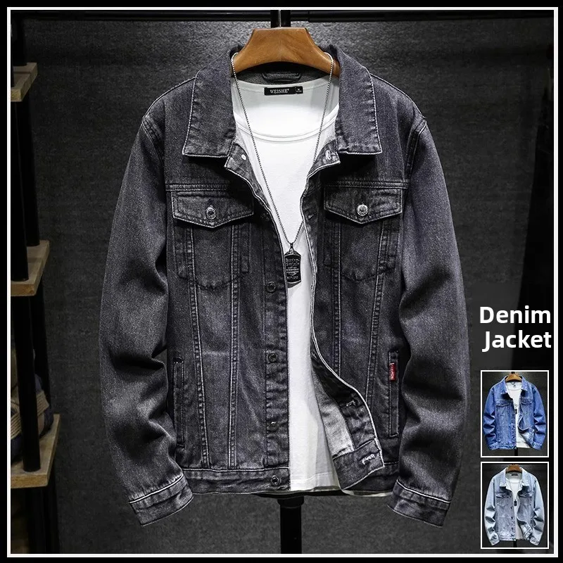 

Men's Work orm Jaet Loose Long Sve Denim Coat Fall Winter Construction Site Welding Heat Resistant Dirt Res...