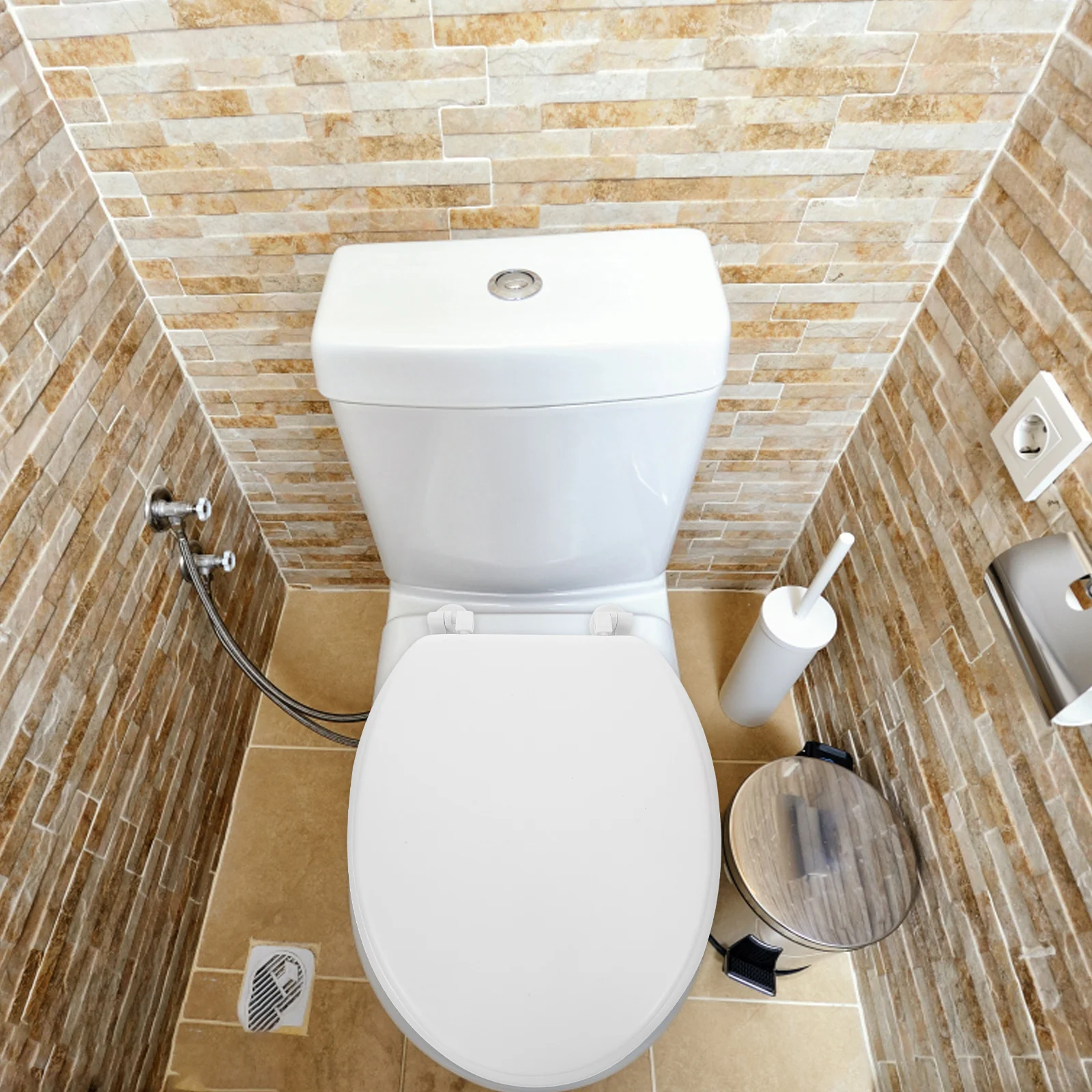 

Foam Toilet Seat Cushion Padded Soft Comfortable Elongated Bathroom Accessory Easy Install Vintage Style Thick Design