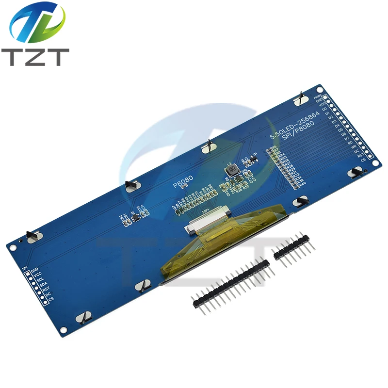 Imagem -06 - Tzt-oled Display Lcd para Arduino Uno r3 Interface Spi Porta Paralela de Bits Unidade 256x64 Cor Amarelo Verde 55 Ssd1322