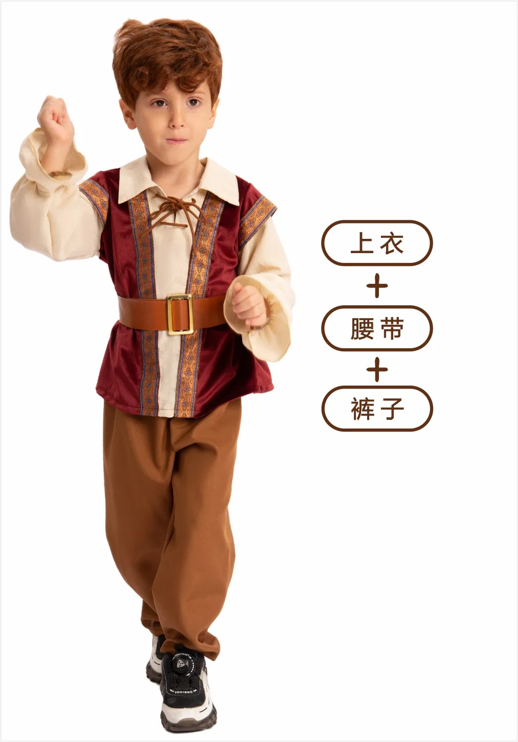 هالوين جديد القرون الوسطى RetroBoy زي فتاة فستان تأثيري حلي الأطفال فستان طويل رياض الأطفال مرحلة الأداء كوستوم #5