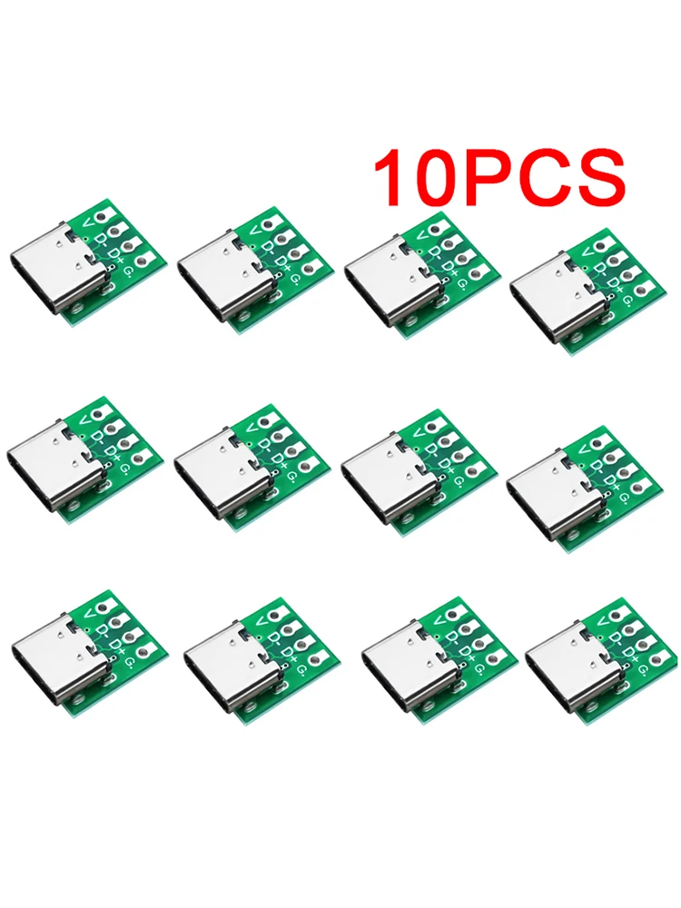 10/5 szt. Złącze USB 3.1 Typu C, 16-pinowe, płytka testowa PCB, adapter gniazda do przewodów i kabli do transmisji danych — zdjęcie 2