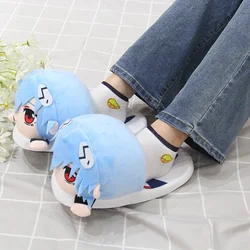 Anime Cartoon NEON GENESIS EVANGELION Cotton Slippers Purple Cute Ayanami Rei Soft Cotton Slippers Winter Home Warm Shoes Gifts