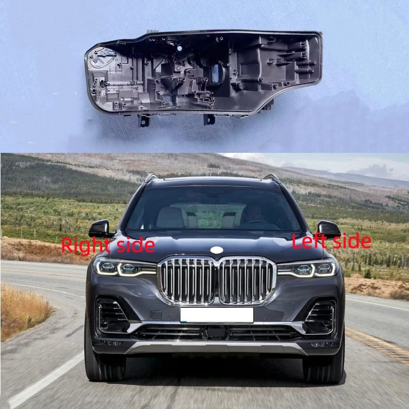 

For BMW X7 G07 2018 2019 2020 2021 2022 Headlamp Base Headlight Rear Shell Replace Headlight House Black rear shell