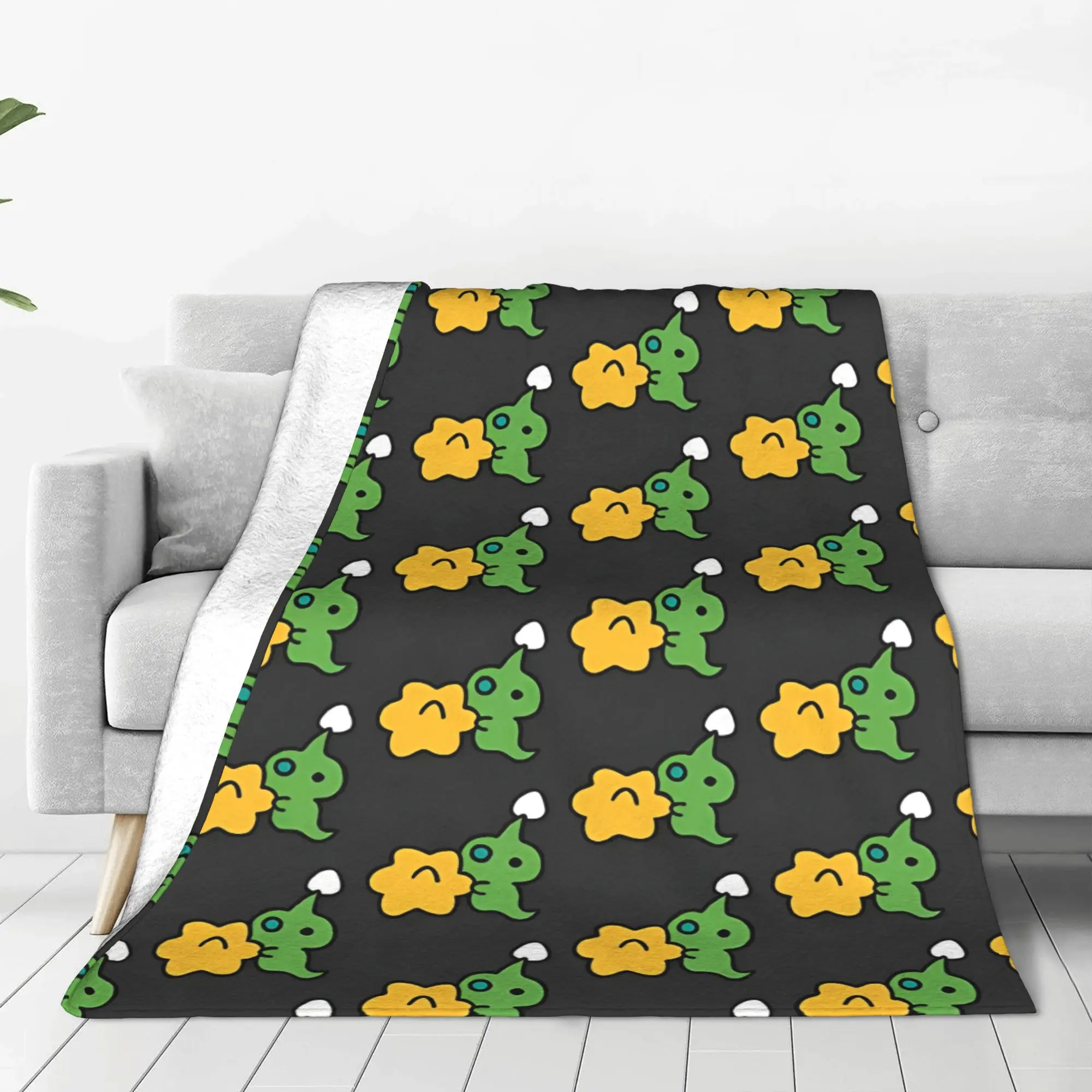 1PC Home Cutecore Star Pikmin Blanket Super Cosy Plush Home Living Room Sofa Halloween
