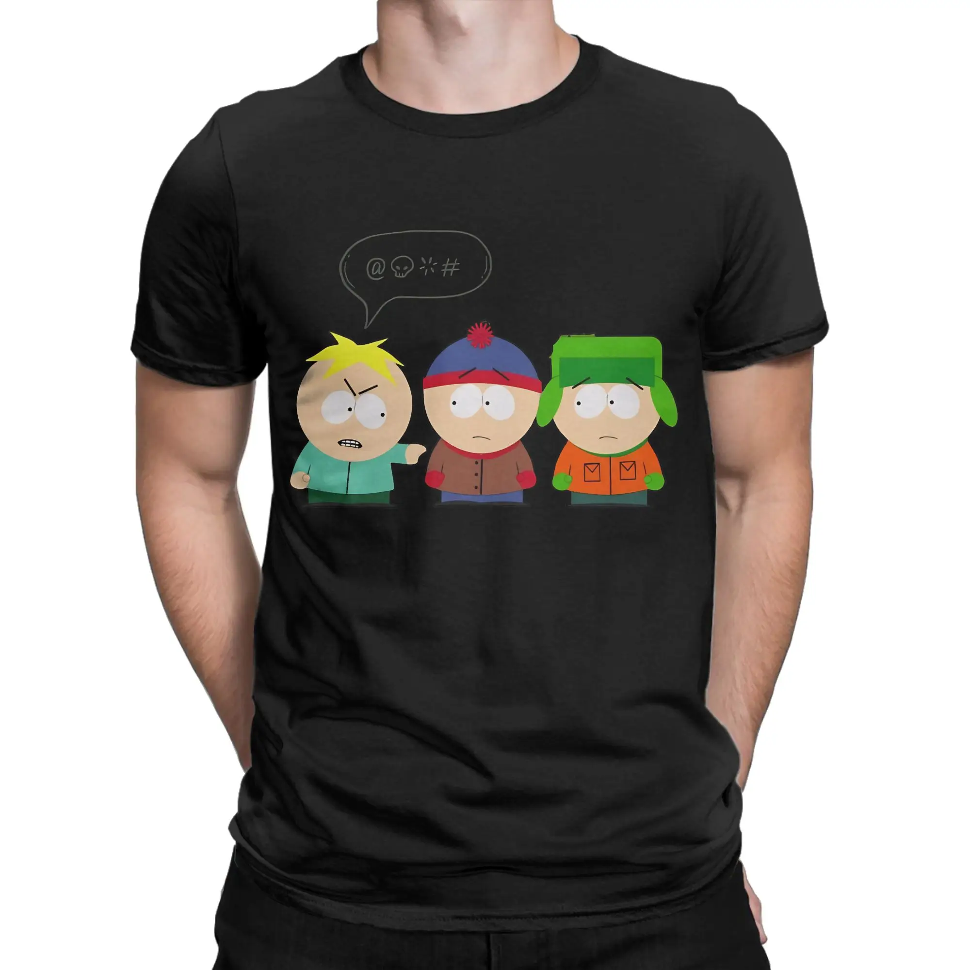 Mad Butters Oversized Novelty Graphic 100% Cotton T-Shirt ssouthpark Tops Tees For Men