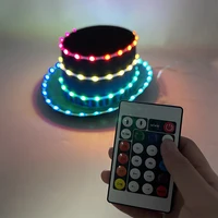 Sombrero luminoso a todo color con carga, sombrero que brilla en la oscuridad, sombrero de copa divertido y fresco, disfraz de neón, suministros para espectáculos de DJ Bar