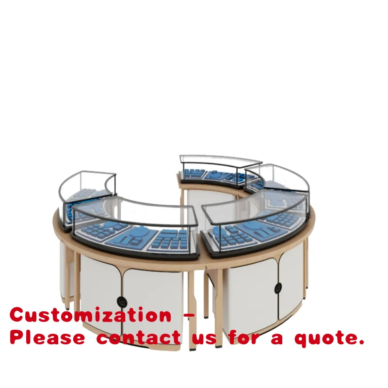 custom.Customizable Style Strong Glass Jewelry Display Cabinet LED Lighting High Quality Eco-Friendly Design Luxury Retail S