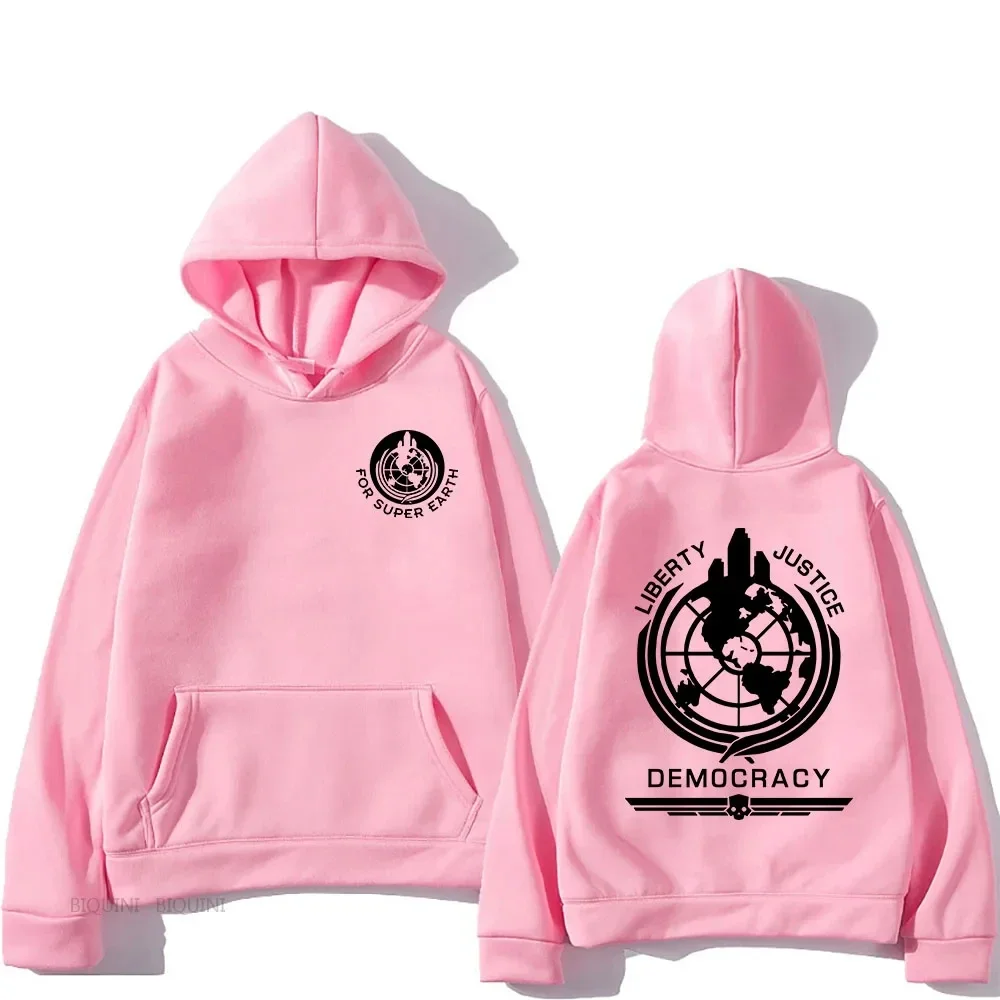 Sweat à capuche à manches longues pour hommes et femmes, sweat à capuche imprimé graphique décontracté, sweat à capuche Helldivers, vêtements d'automne et d'hiver, confortable