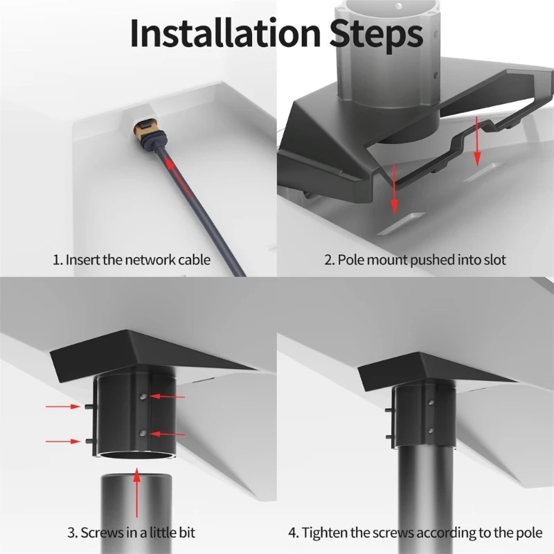 Pipe Mount Adapter Kit for Gen 3 Weather Resistant Roof Pipe Mount Kickstand Adjustable Metal Kickstand