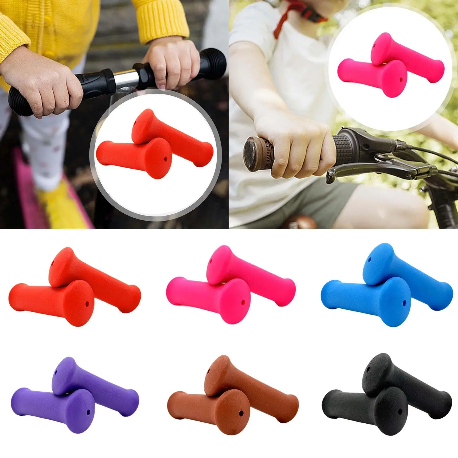 2 pièces enveloppe de guidon de vélo 22mm poignées de guidon de vélo pour enfants pratiques et souples, pour vélos d'enfants vélos d'équilibre vélos de montagne