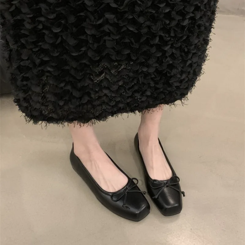 Elegant Women's Shoes 2026Spring Bow Ballet Shoes Trendy Comfortable Flat Shoes for Women Casual Shoe Sapatos Femininos Elegante