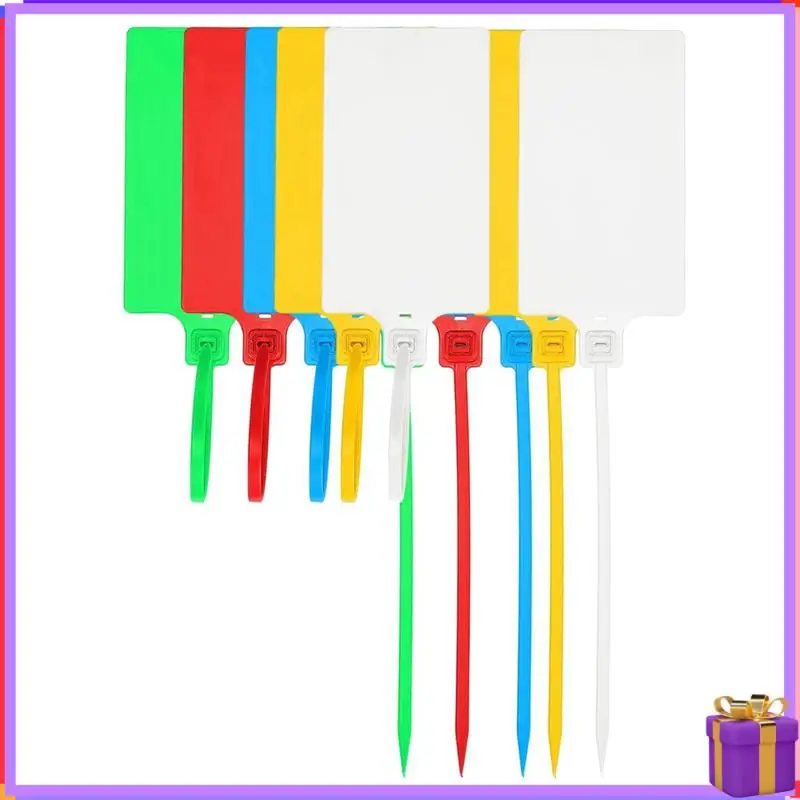 

100 Pcs Colors Mixed Plastic Seals Shipping Tags Waterproof Label Ties With Security Seals