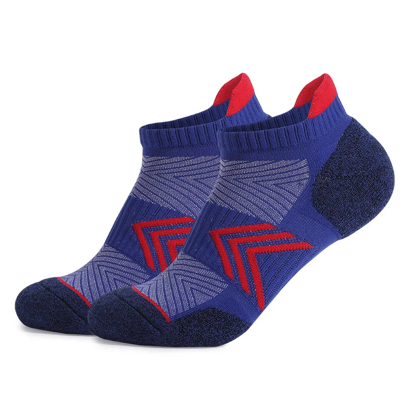 Men Sports Running  Ankle Socks Athletic Thick Cushion Compression Non-slip Cotton Cozy Low Cut Hiking Soft Tab Short Sock