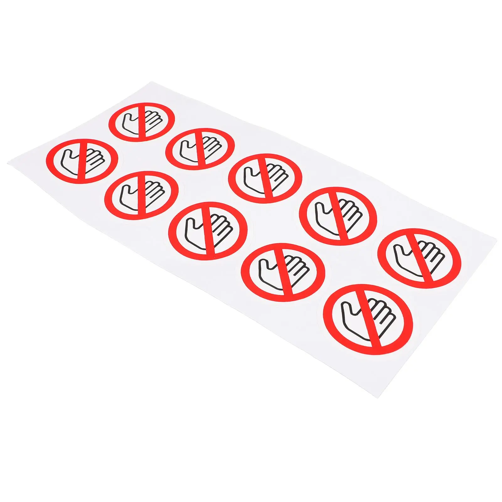 10 Pcs Round No Touch Warning Labels 40mm Safety Stickers High Adhesive Waterproof Mechanical Instruments Signs